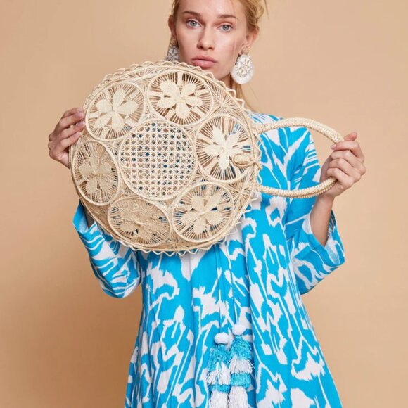 NWT Blue Woven Clutch by Guadalupe Design - Picture 3 of 3